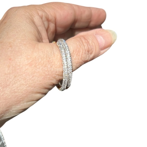 New Sterling and 18k Gold Large Hoop - Picture 7 of 8